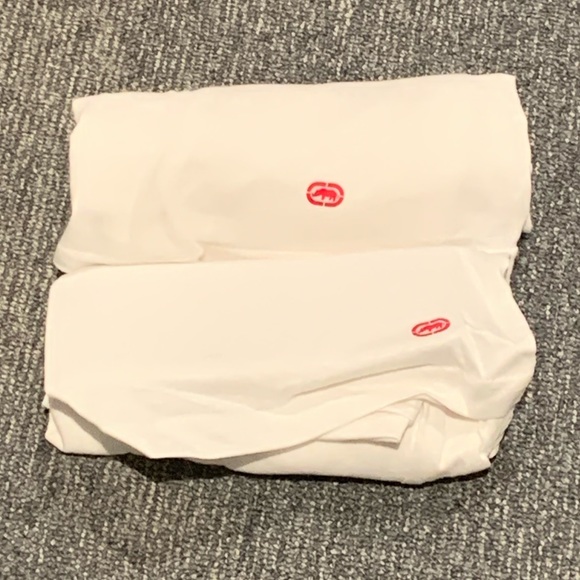 TWO (2) Ecko Unlimited Classic White Short Sleeve Shirts - Picture 2 of 7